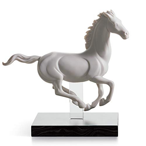 Lladró Sculture Cavallo Galoppo IV statuetta porcellana bianca