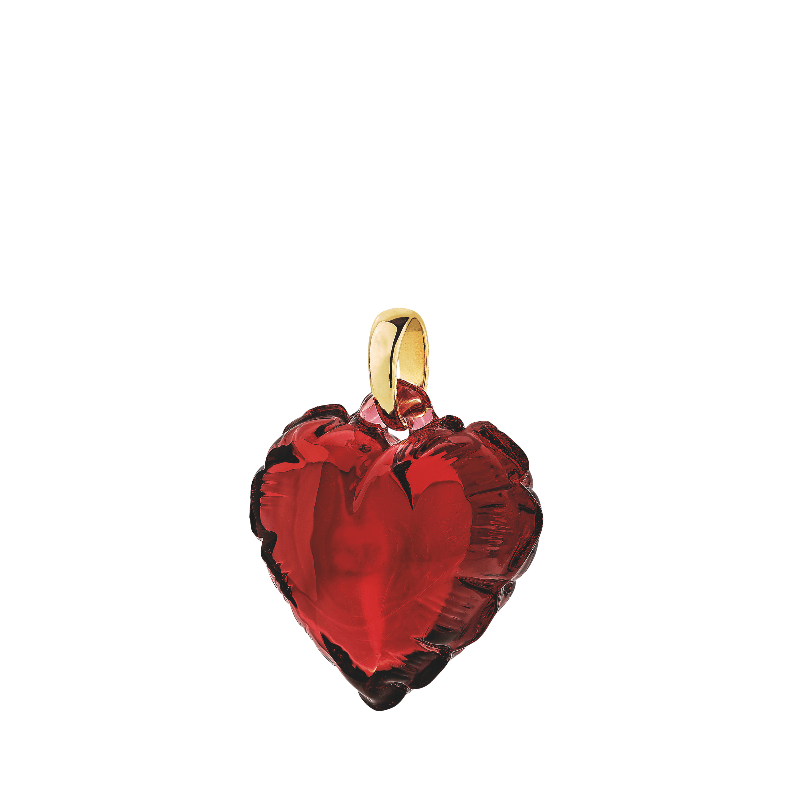 Lalique Souffle d'amour pendente cuore rosso