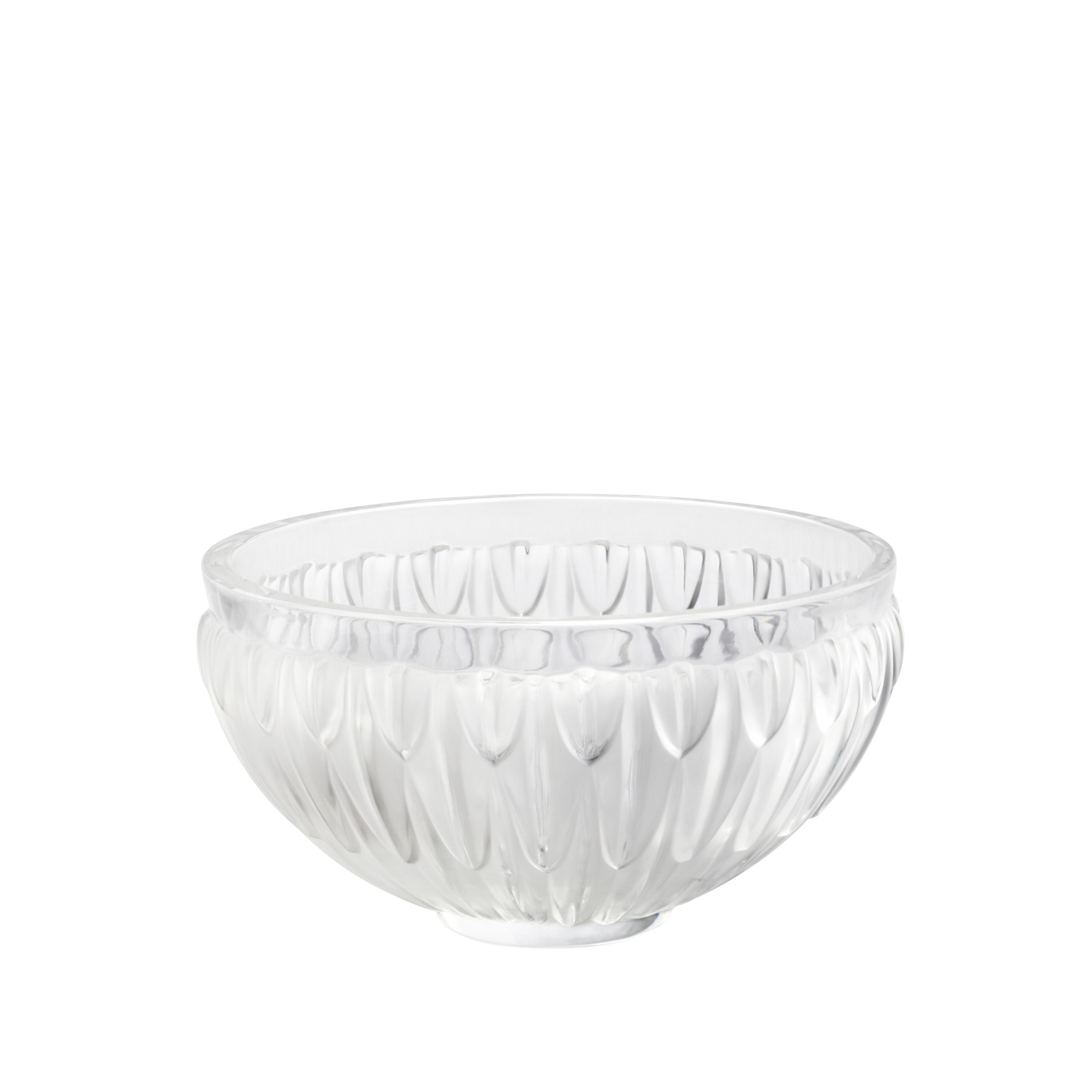 René Lalique Plumes coppa cristallo piume incolore