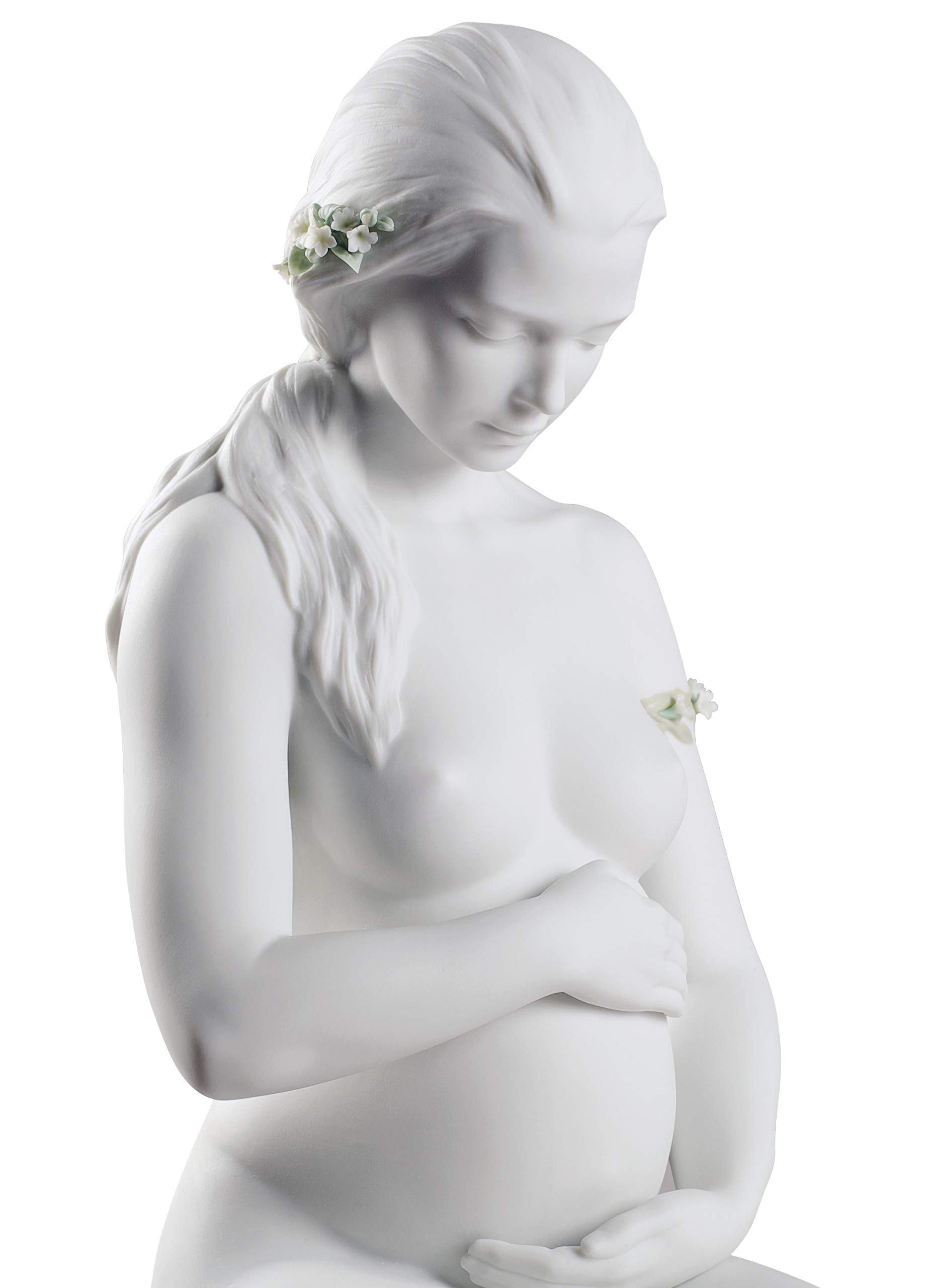 Lladró Sculture Una nuova vita figurina madre porcellana bianca