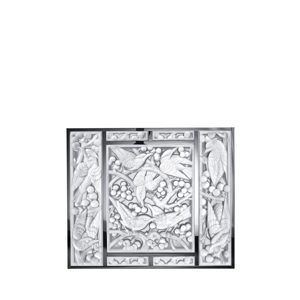 Lalique Merles et Raisins Head Down pannello decorativo cristallo