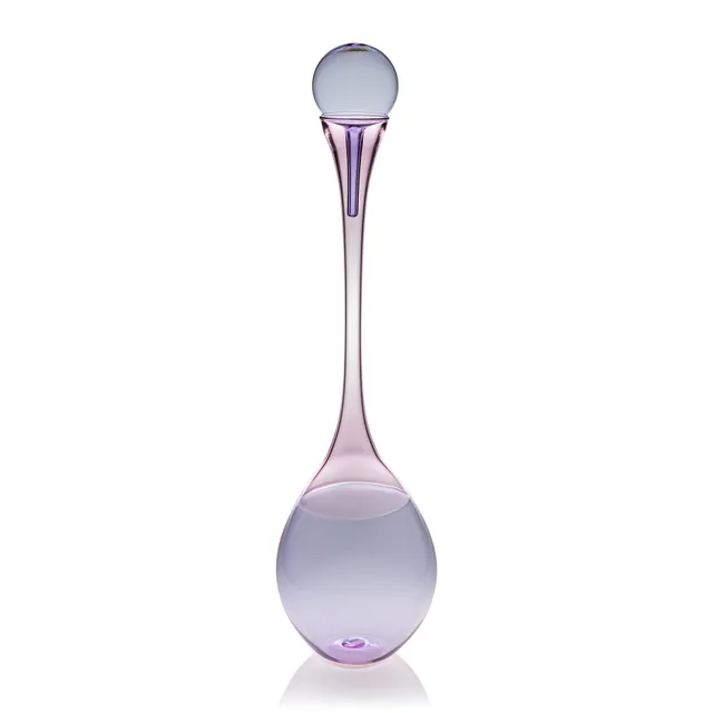 Vaporetto Primadonna vaso Murano rosa viola con tappo 40 cm