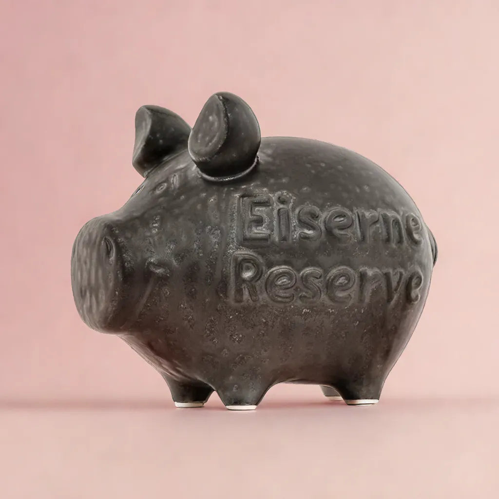 Sparschwein Company Eiserne Reserve Salvadanaio piccolo nero
