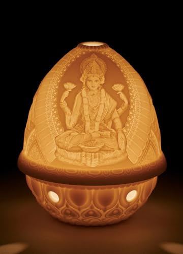 Lladró Litofania Dea Lakshmi Lampada Porcellana