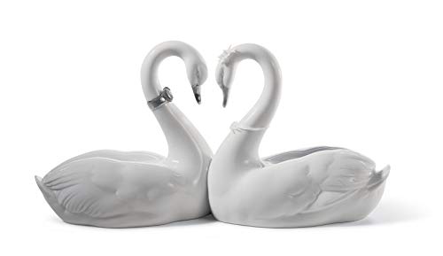 Lladró Cigni Amore Senza Fine figurina lustro argento