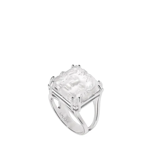 Lalique Aréthuse Anello Argento Cristallo Incolore