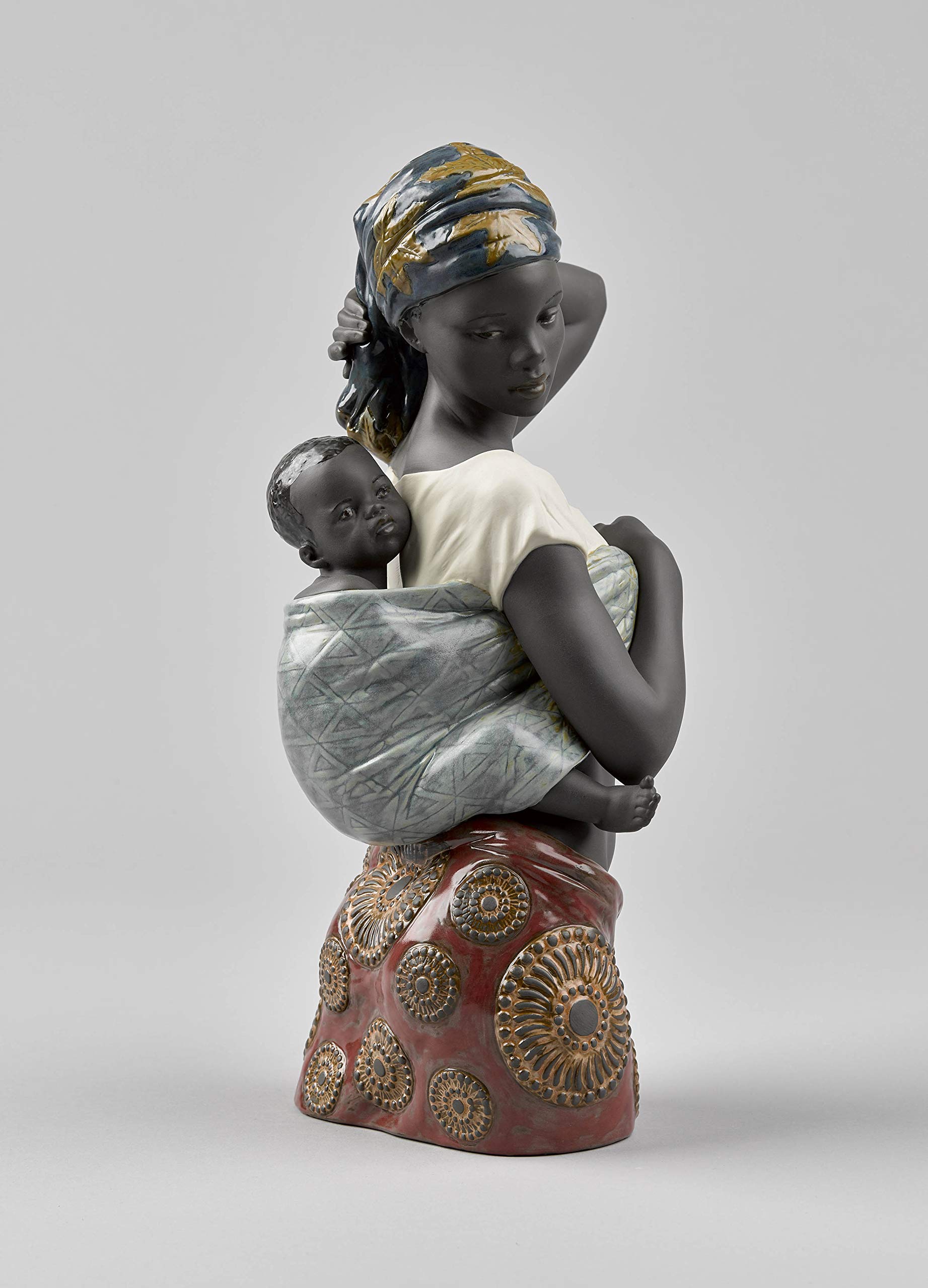 Lladró Sculture Sapore Africano figurina madre porcellana