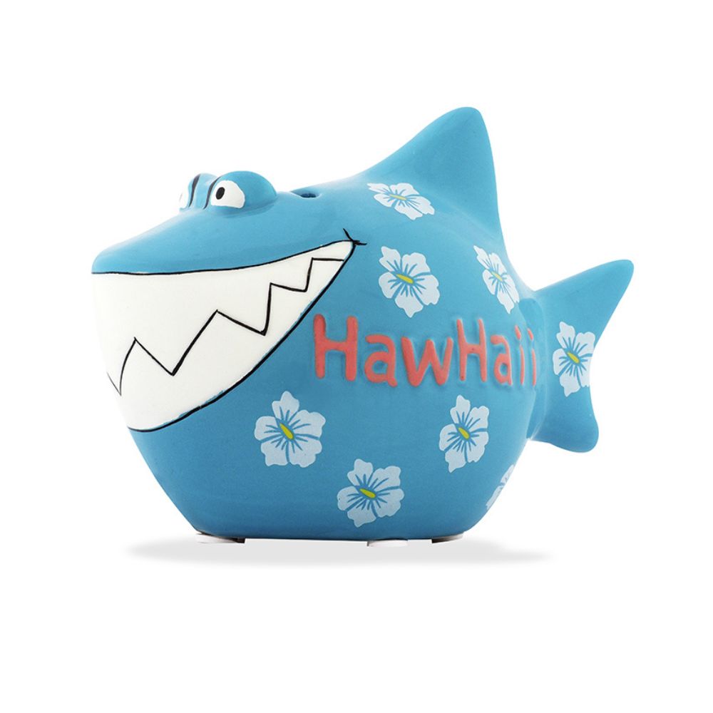 Sparschwein Company HawHaiii Squalo salvadanaio piccolo blu