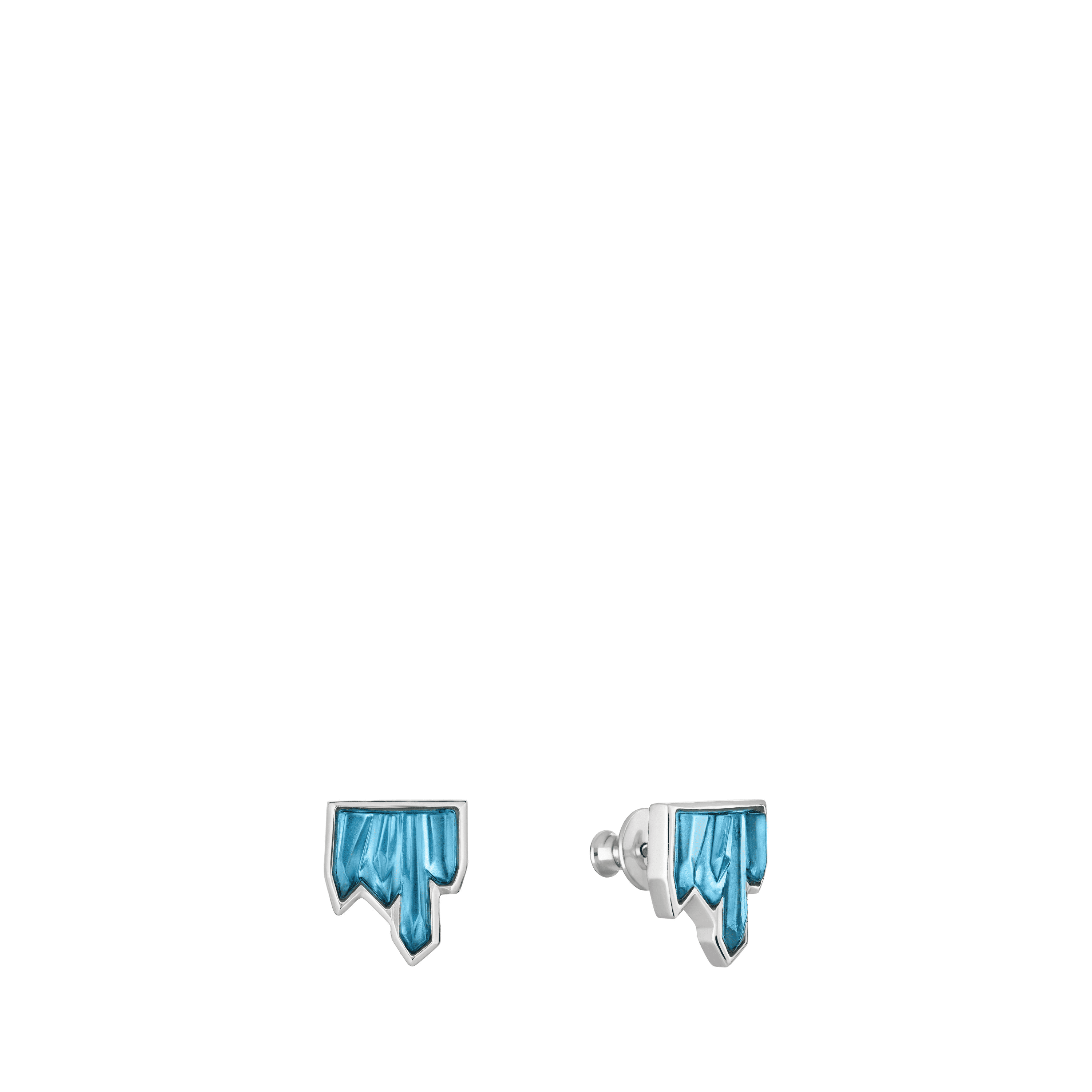 René Lalique Terramineral orecchini argento blu One Size