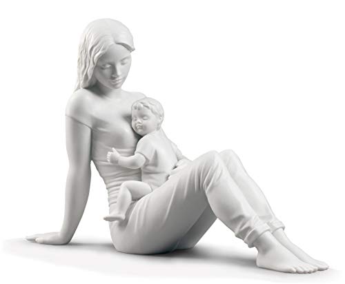 Lladró L'Amore di una Madre figurina porcellana bianco opaco