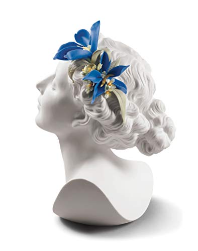 Lladró Sculture Busto Donna Daisy scultura fiori blu