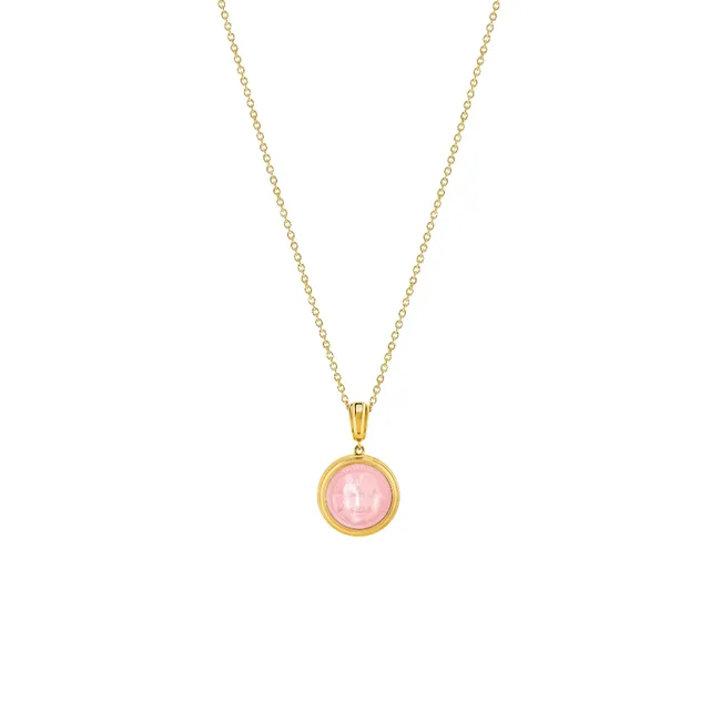 René Lalique Aréthuse pendente ottone oro rosa taglia S