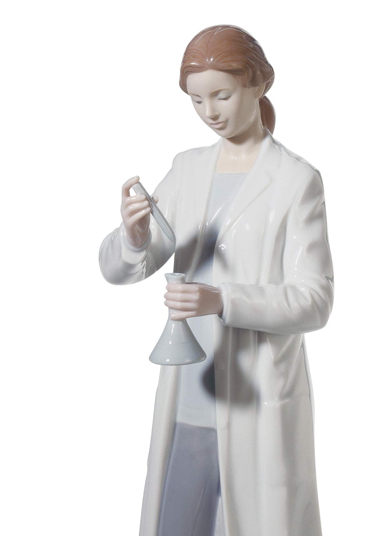 Lladró Sculture Donna nel Laboratorio Figurina Scienziata