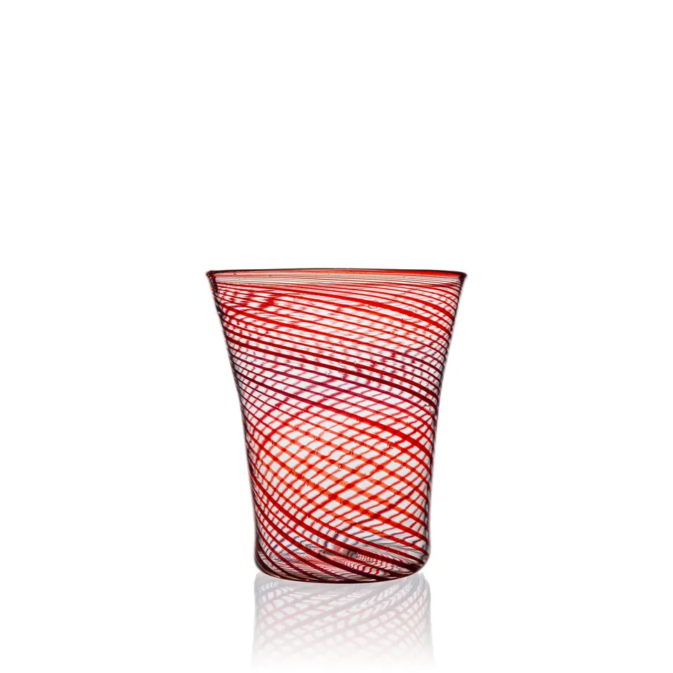 Vaporetto Doge Red bicchiere vetro rosso 10 cm