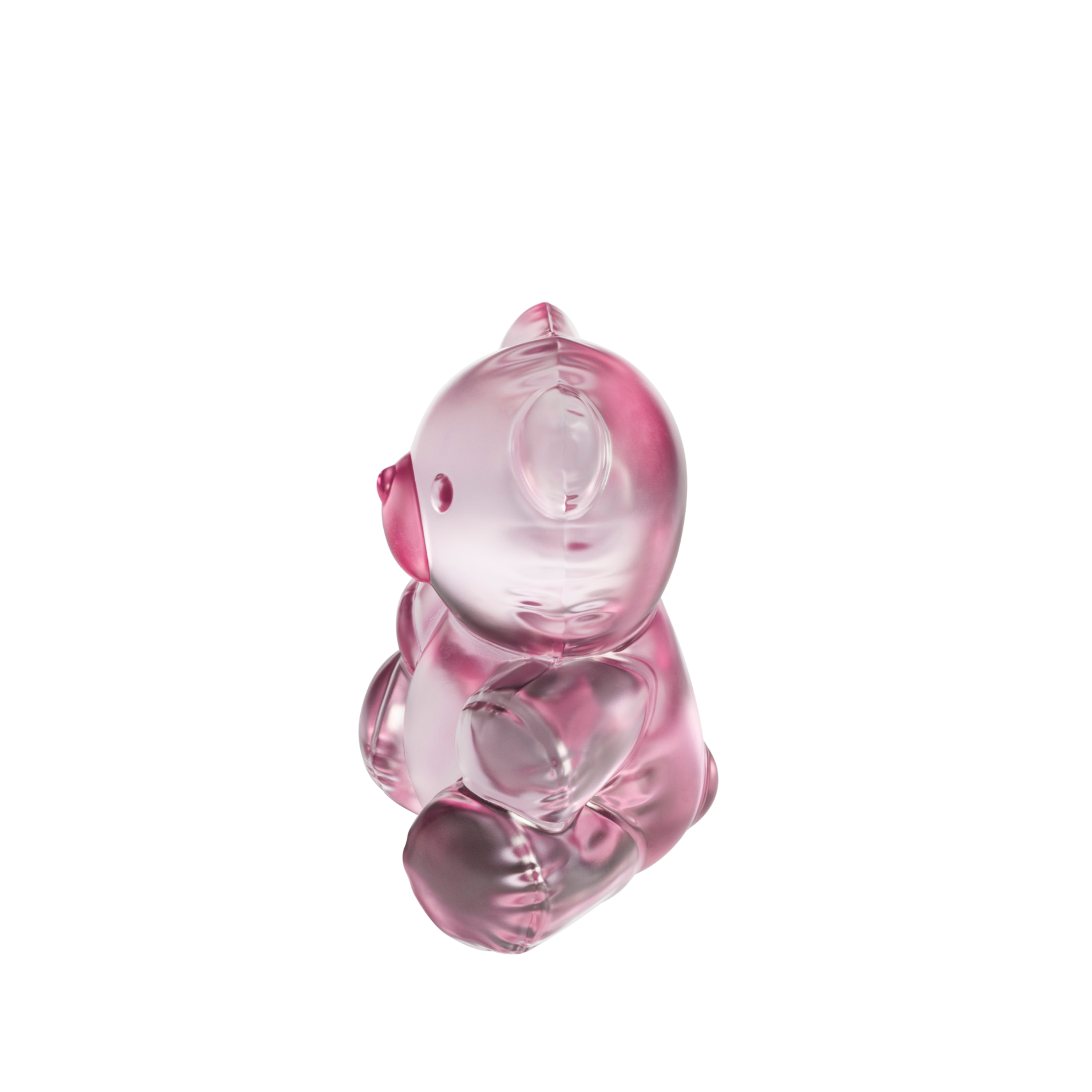 René Lalique Teddy Air scultura orso cristallo rosa L