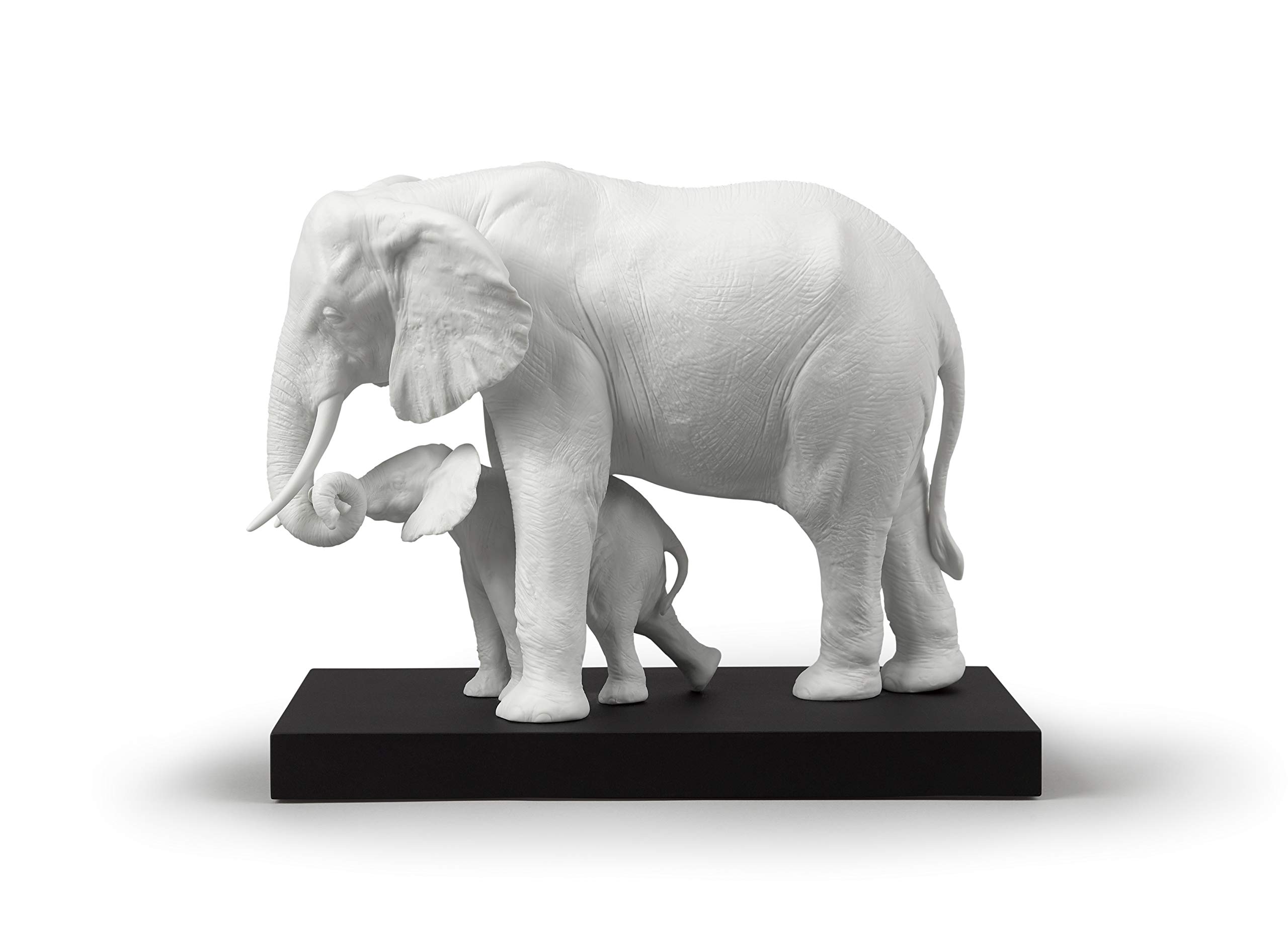 Lladró Alta Porcellana Elefanti Indicando la via scultura bianco