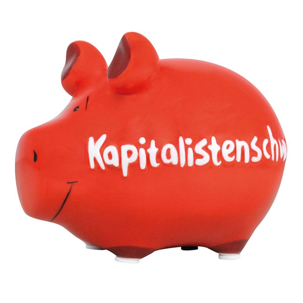 Sparschwein Kapitalistenschwein salvadanaio maiale rosso