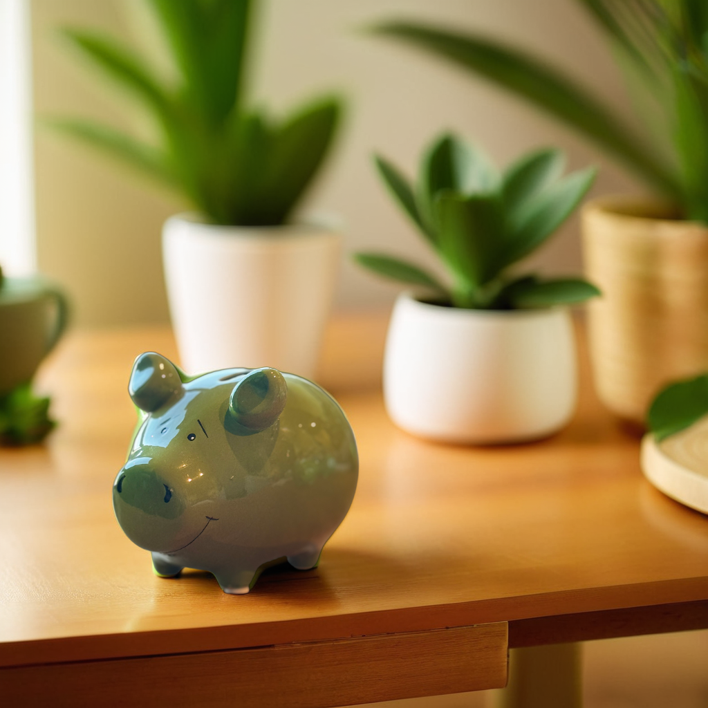 Sparschwein Company Kleinschweine Basic Grün salvadanaio maialino verde piccolo