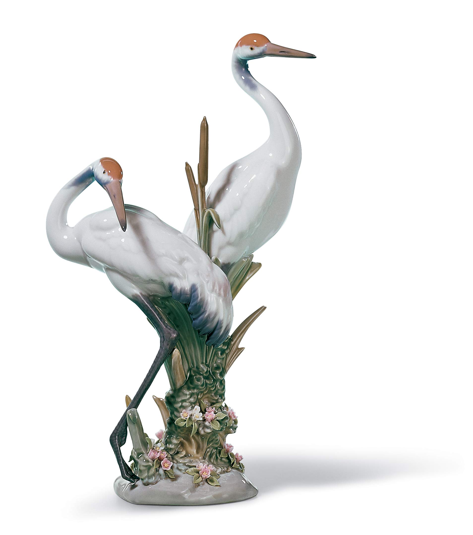 Lladró Alta Porcellana Coppia di Gru scultura porcellana