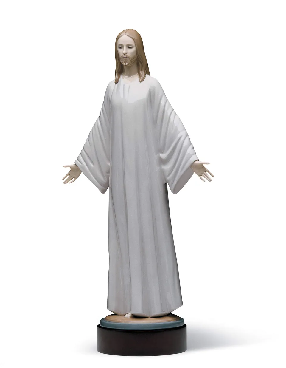 Lladró Sculture Gesù figurina porcellana Cristo tunica bianca