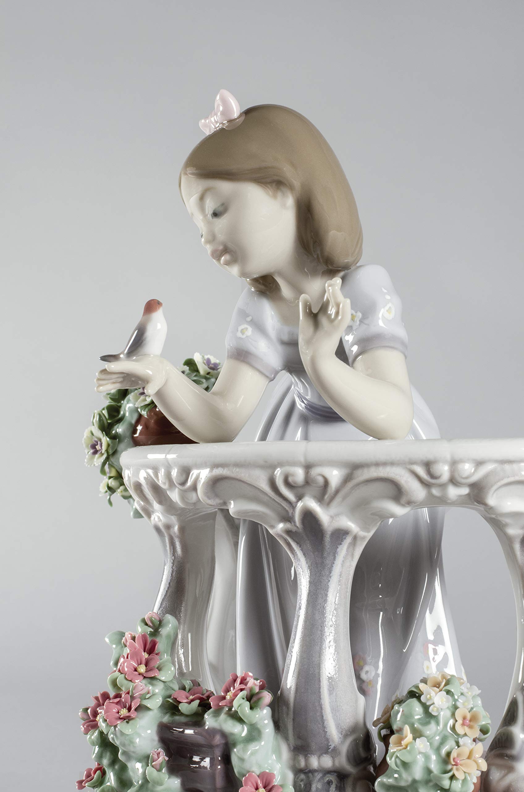 Lladró Sculture Risveglio Primavera figurina bimba fiori