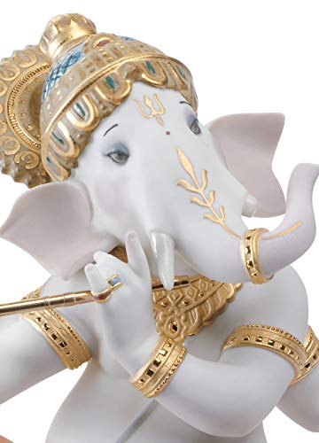 Lladró Alta Porcellana Ganesha con Bansuri statuetta edizione limitata