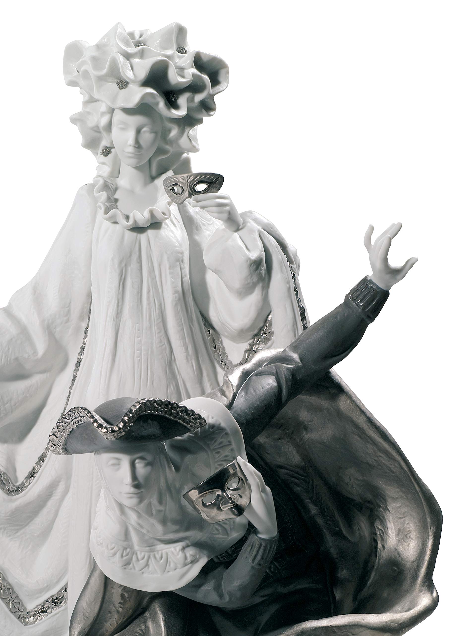 Lladró Carnevale Veneziano Coppia Argento Edizione Limitata