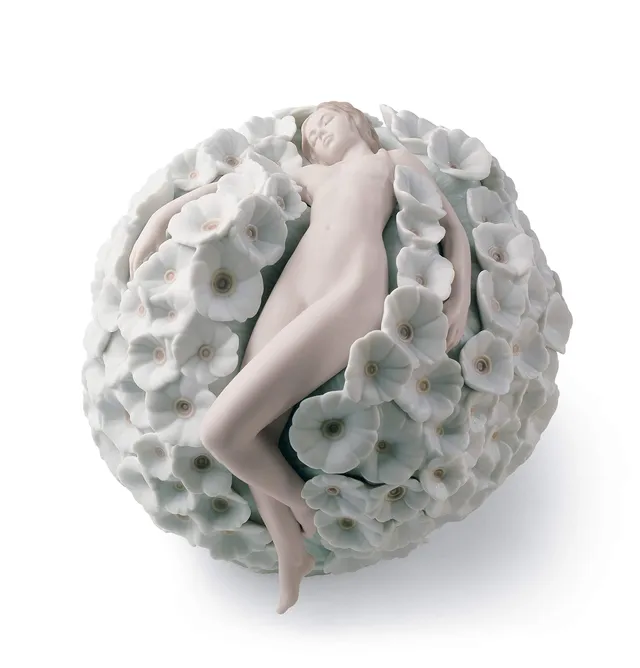 Lladró Sogno tra i Fiori figurina porcellana donna con fiori