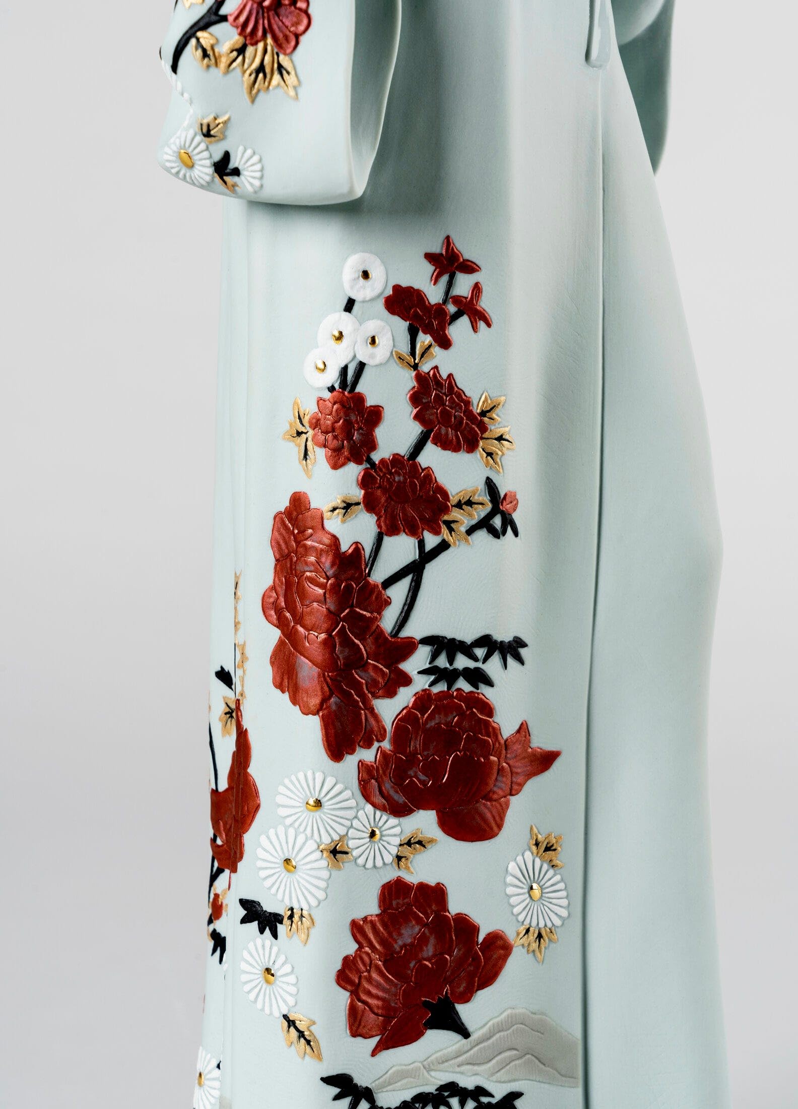 Lladró Sculture Beauty with Dragon Tattoo statuetta kimono