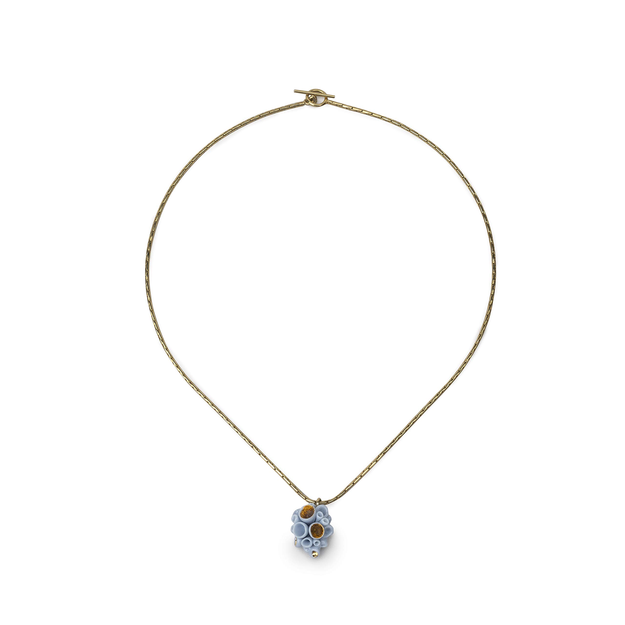 Lladró Coral Reef Ciondolo Pendente Porcellana Azzurro Oro