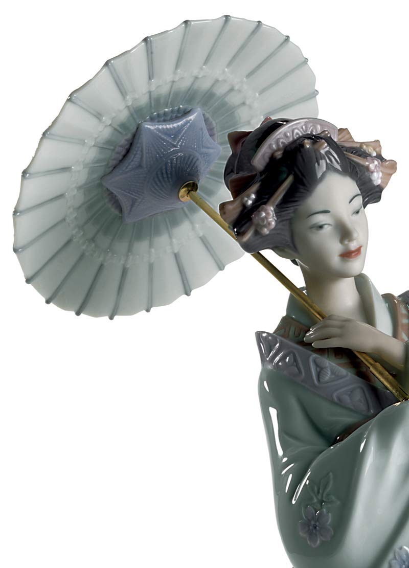 Lladró Donna Giapponese figurina porcellana kimono