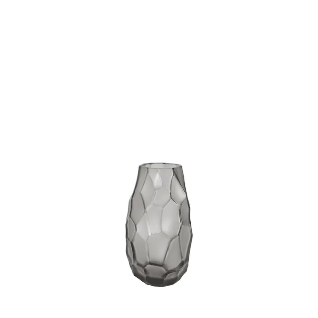 Lalique Silex vaso piccolo cristallo grigio satinato taglia S