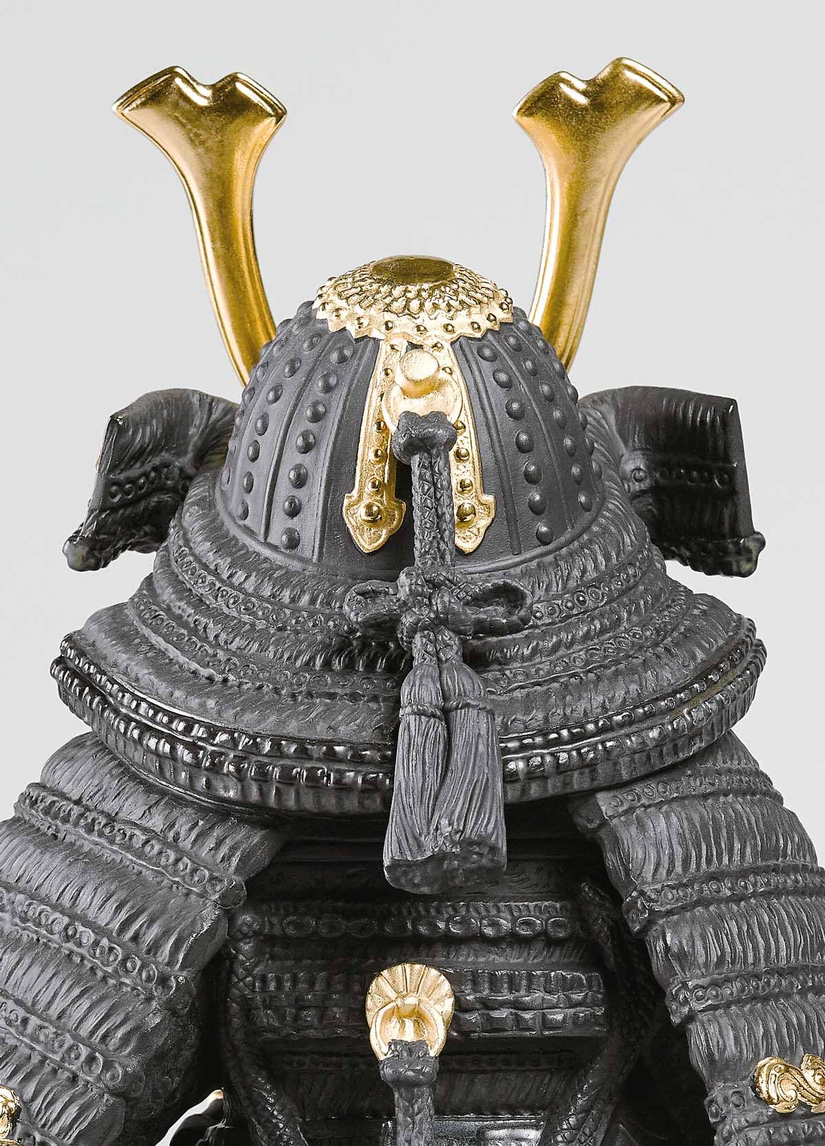Lladró Sculture Bambino Samurai figurina lustro oro