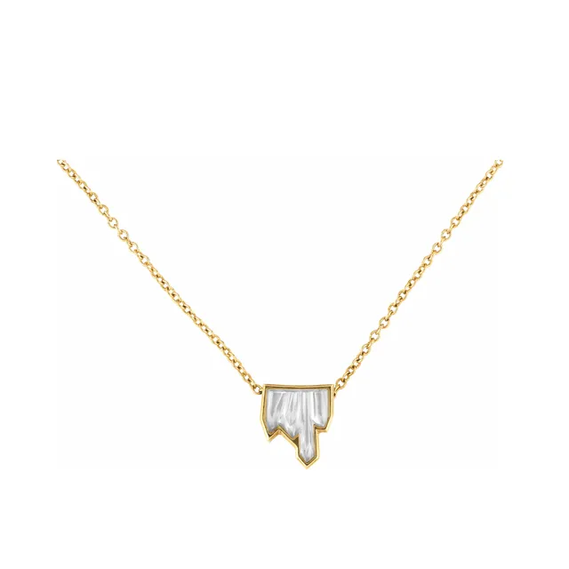 Lalique Terramineral collana cristallo oro misura unica