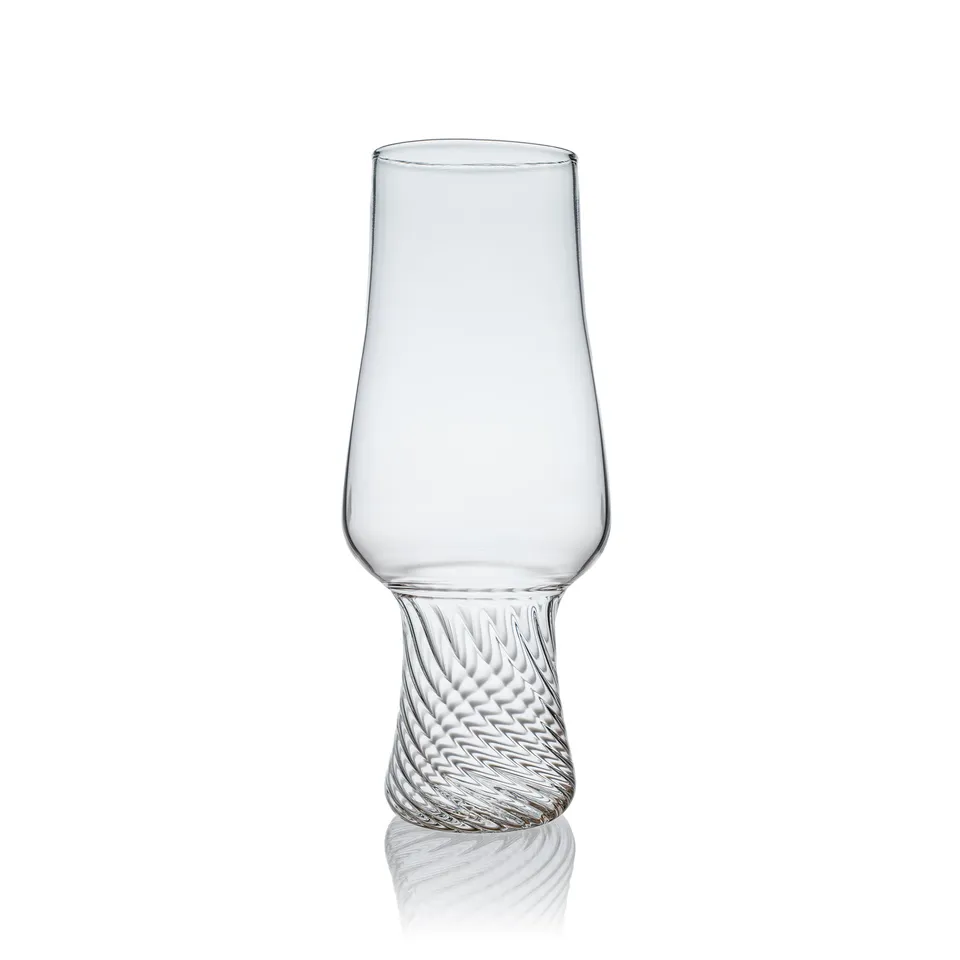 Vaporetto Liveo bicchiere birra vetro Murano 18 cm trasparente