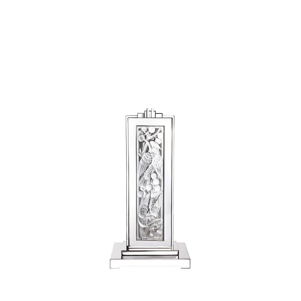 Lalique Merles et Raisins lampada tavolo cristallo incolore unica
