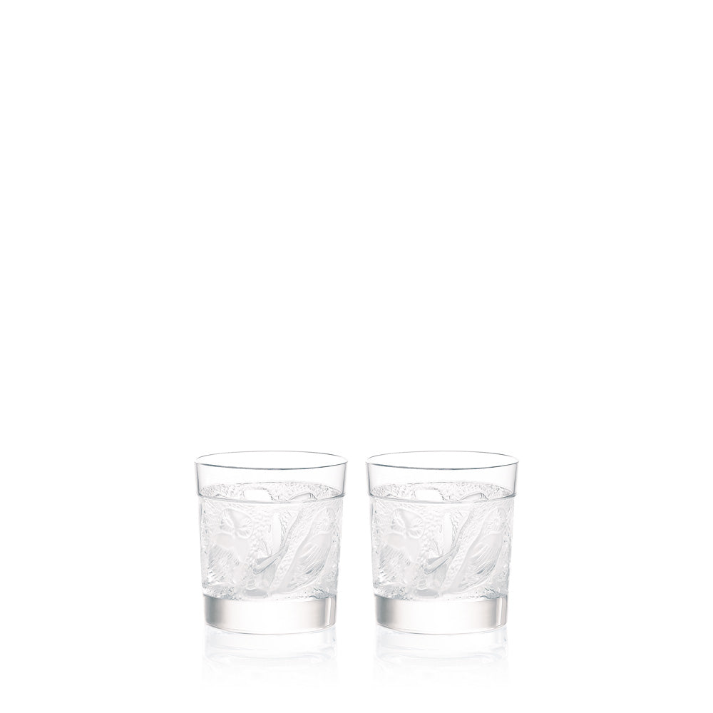 Lalique Hulotte Owl bicchiere whisky cristallo set 1 pezzo incolore