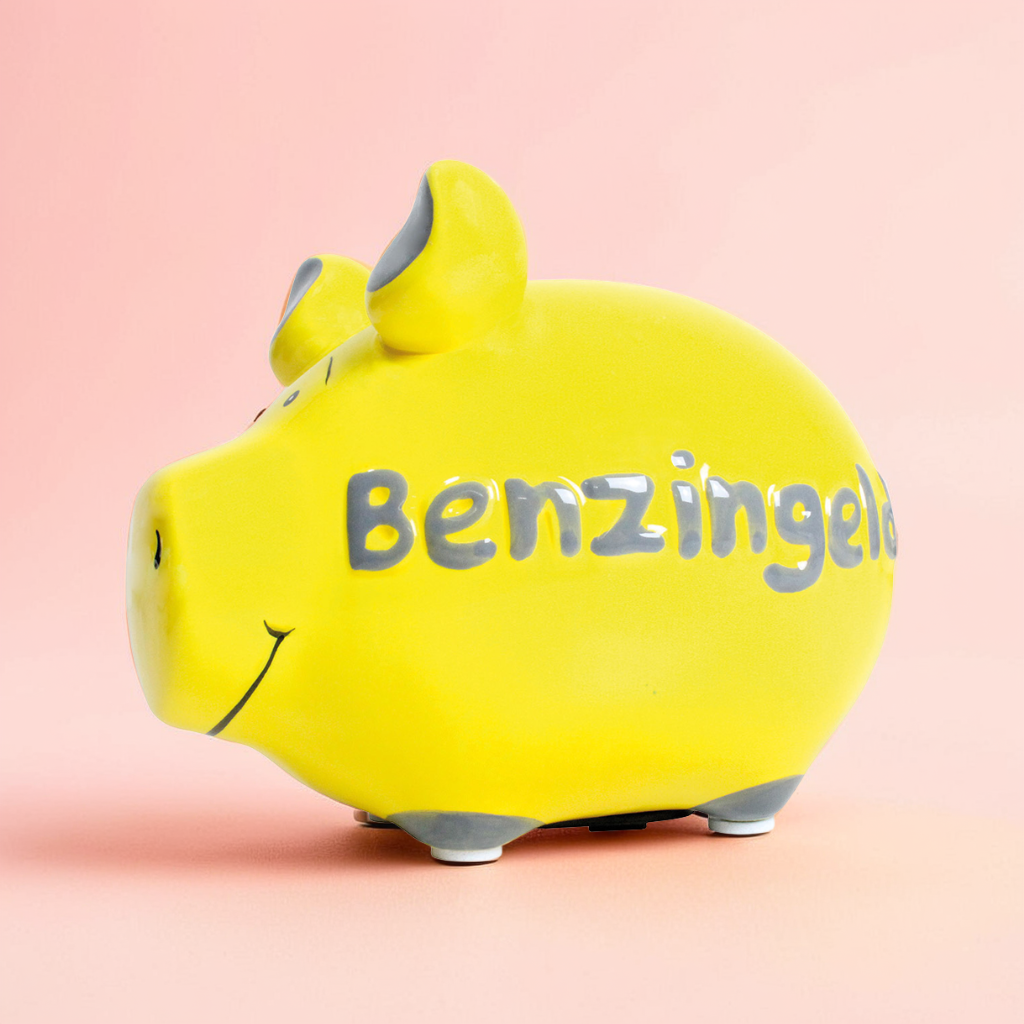 Sparschwein Company Benzingeld salvadanaio piccolo giallo