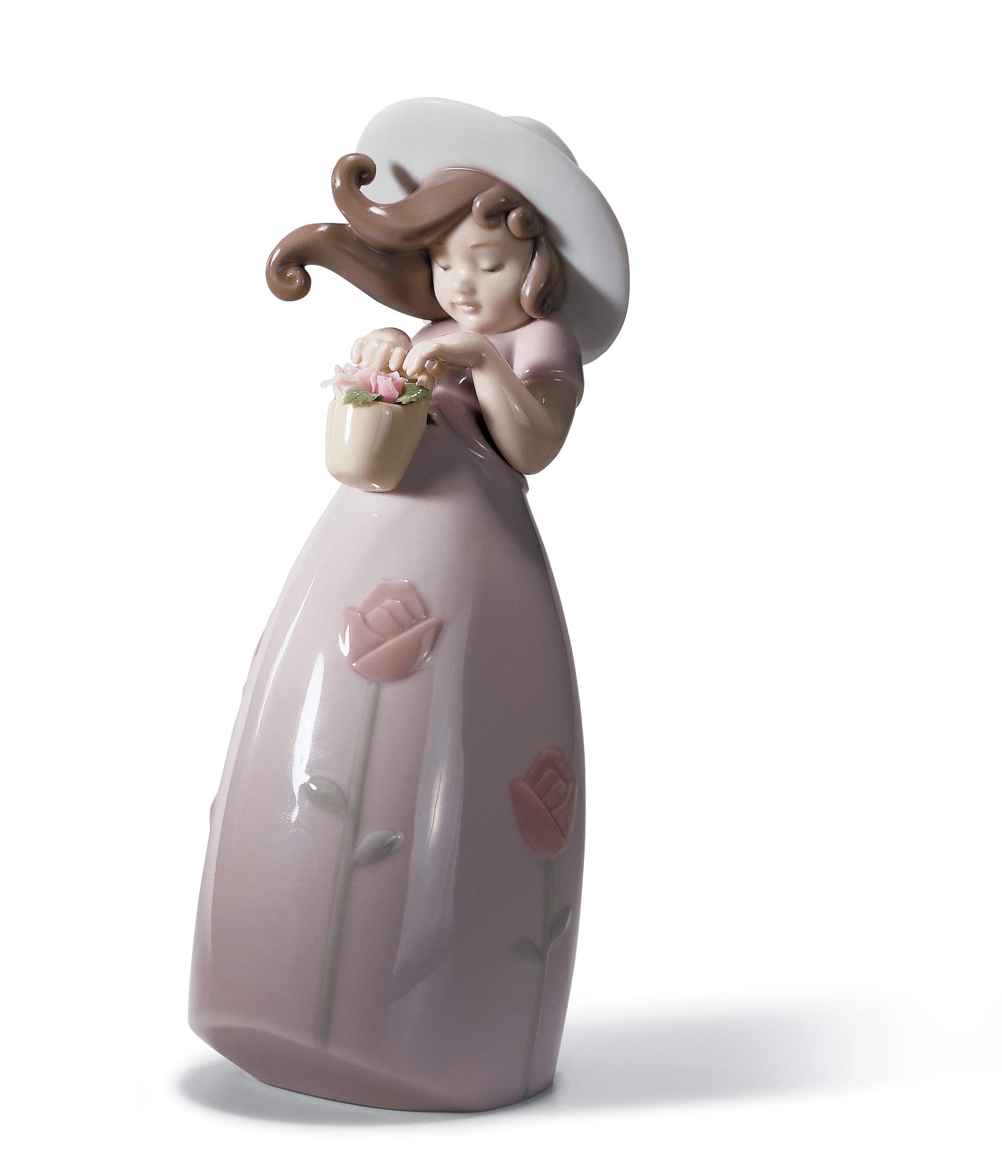 Lladró Sculture Bimba Piccola Rosa figura ragazza porcellana