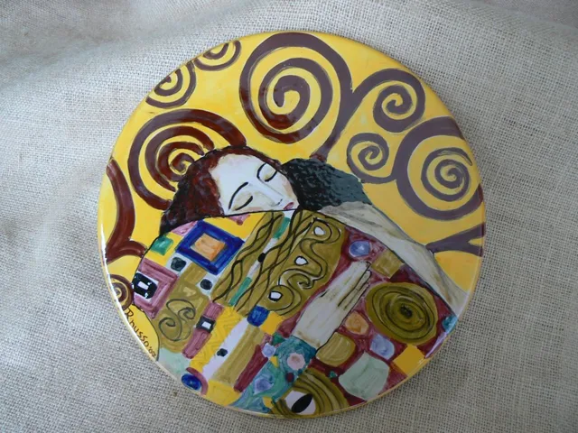 Raffaela Russo Klimt sottopiatto ceramica klimt 02 dorato