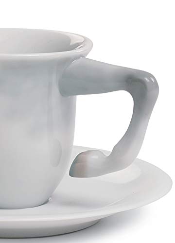 Lladró Equus tazza da caffè con piattino porcellana bianca