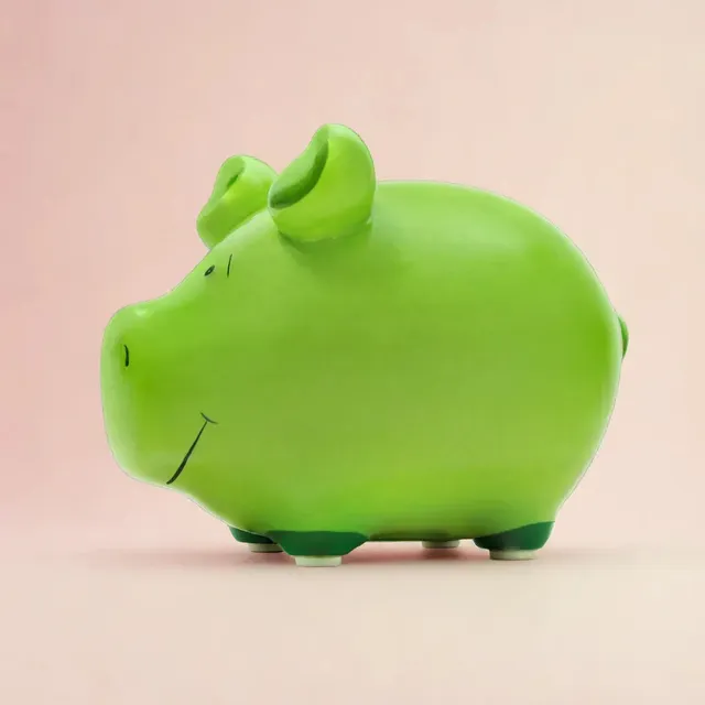 Sparschwein Company Kleinschweine Basic Grün salvadanaio maialino verde piccolo