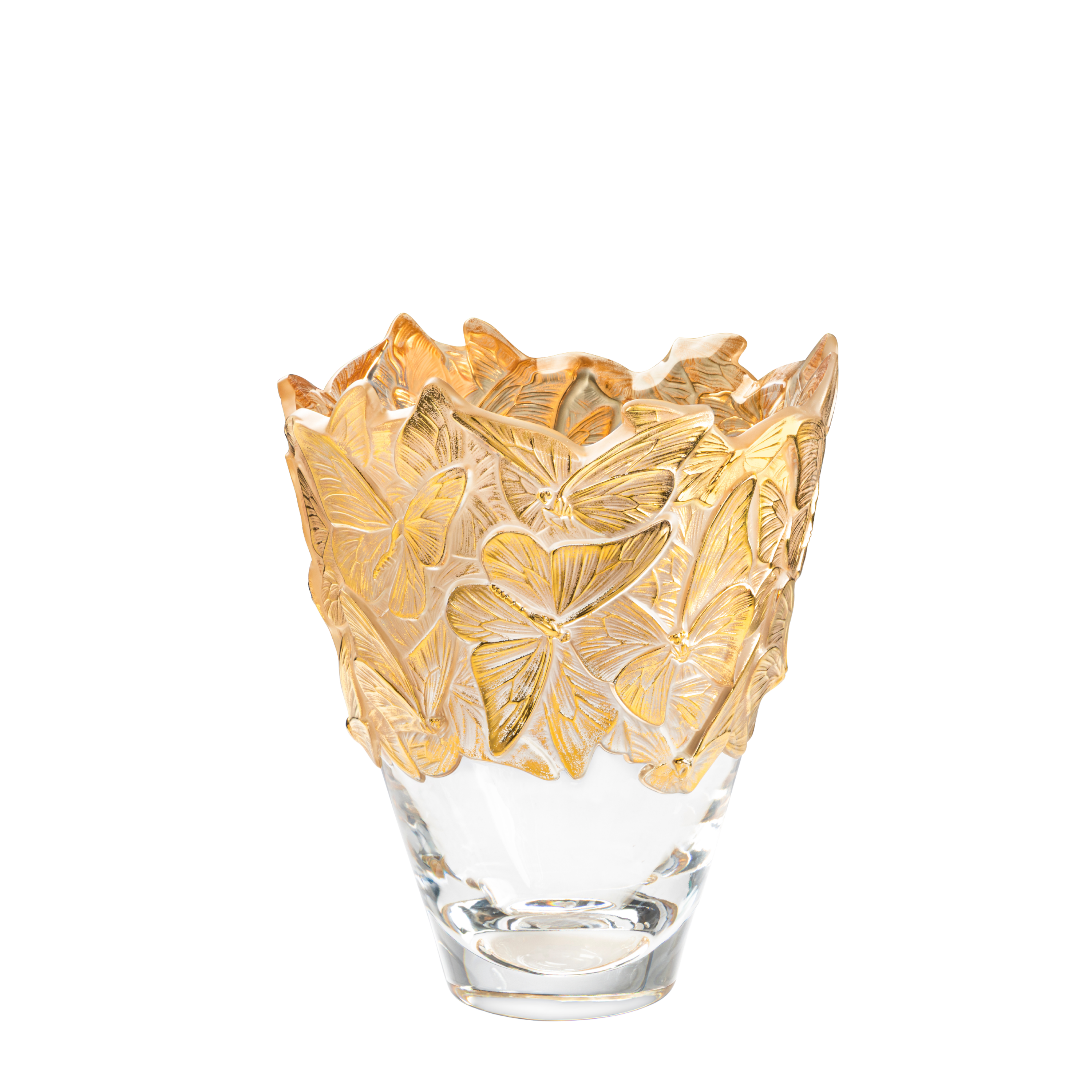 Lalique Papillons Vaso Cristallo Farfalle Taglia L