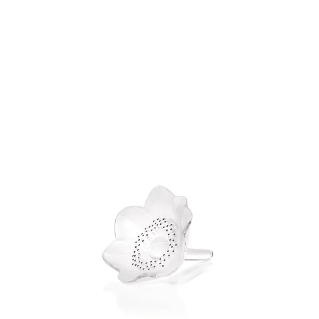 Lalique Anemone scultura cristallo incolore misura unica