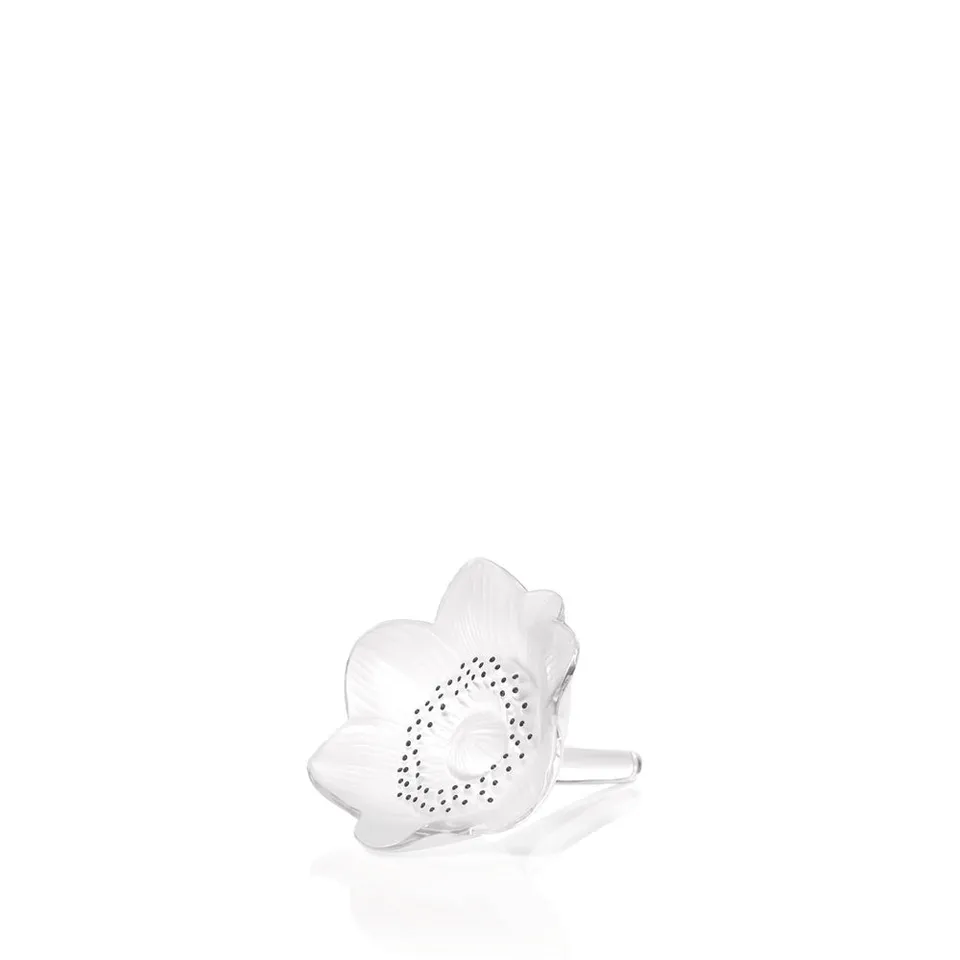Lalique Anemone scultura cristallo incolore misura unica