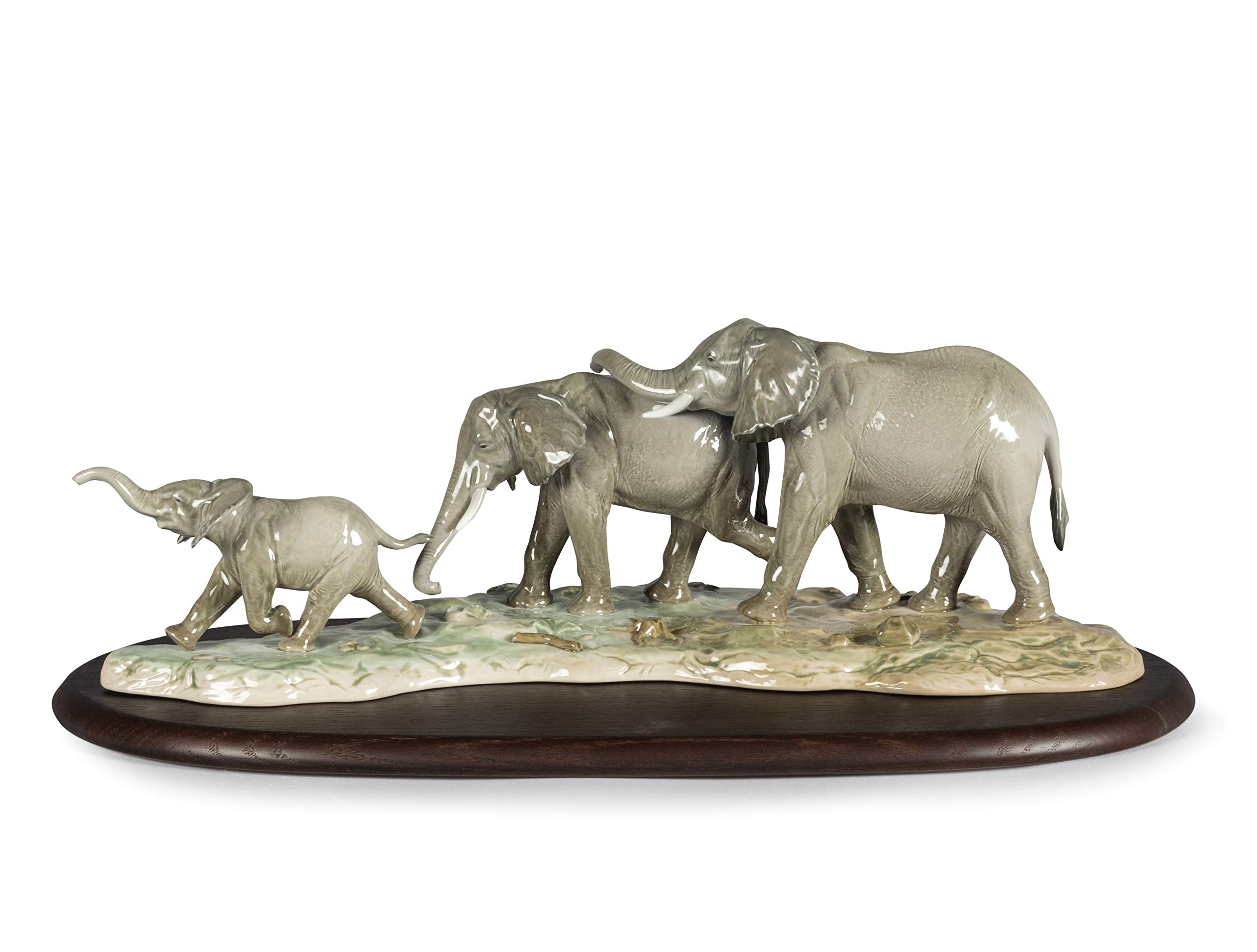 Lladró Seguiamo i Tuoi Passi Scultura Elefanti Porcellana