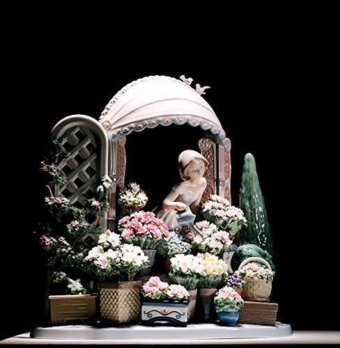 Lladró Fiorire Romantico scultura donna porcellana fiori
