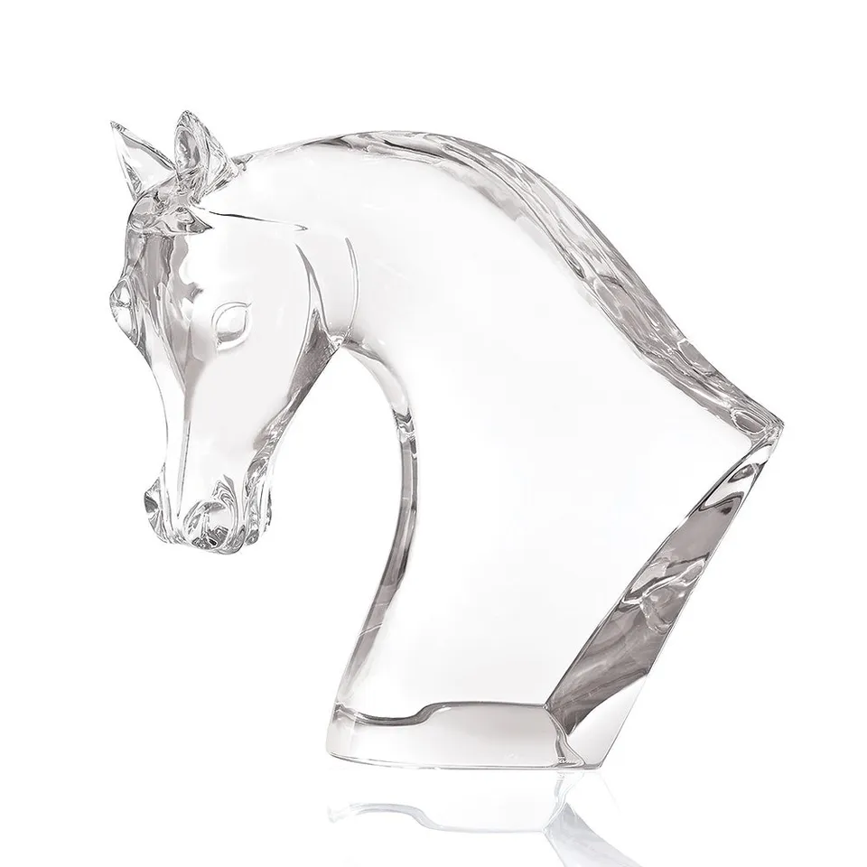 René Lalique Testa di Cavallo scultura cristallo 1953