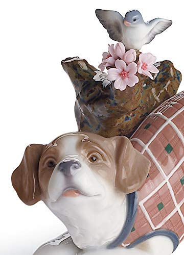 Lladró Sculture Stagione Fiorita statuetta cane porcellana