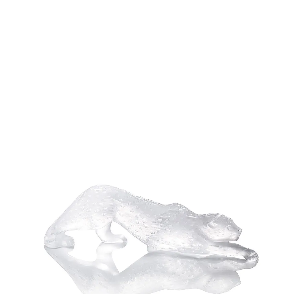 René Lalique Zeila scultura pantera in cristallo incolore